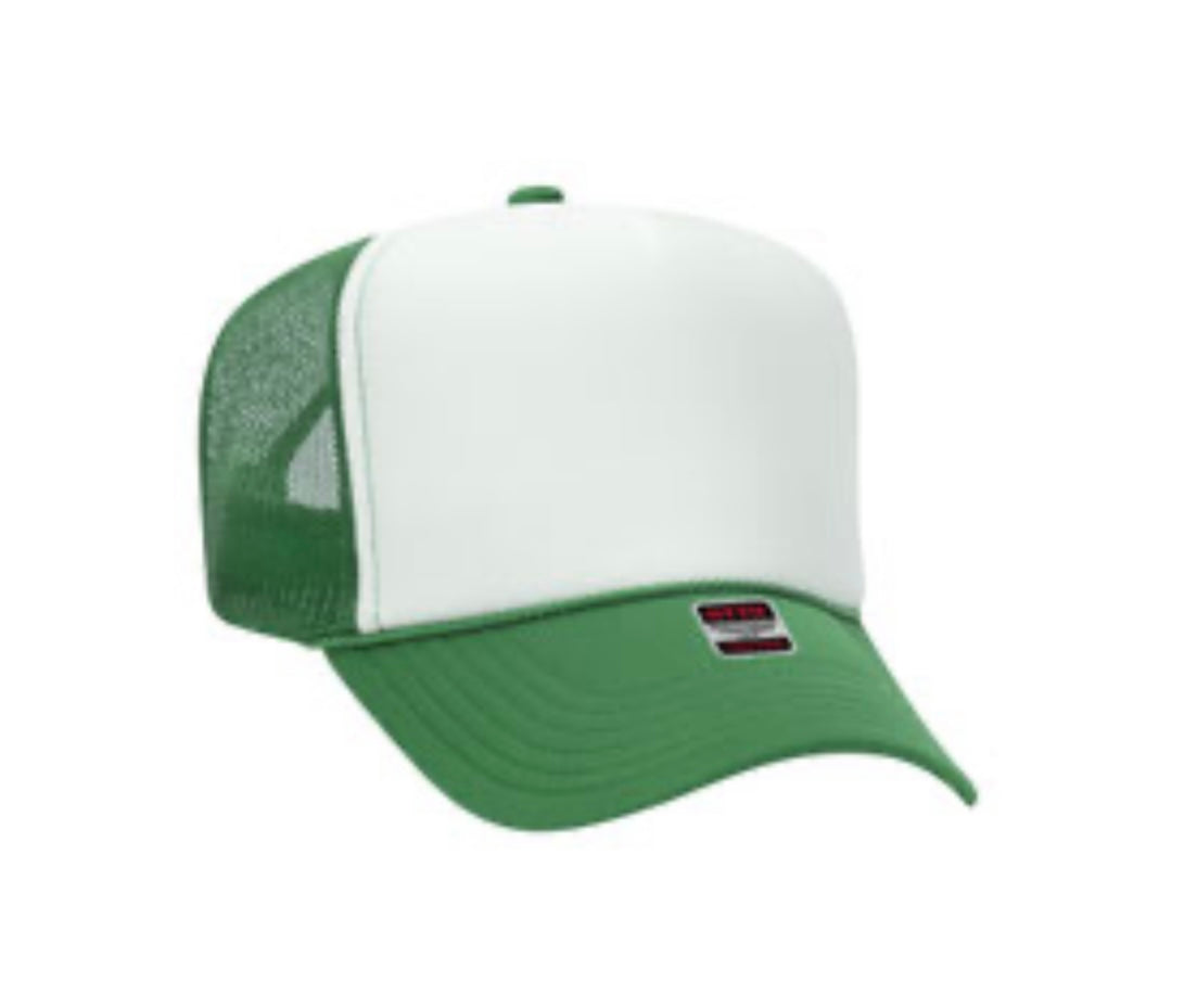 2 Tone Trucker - Kelly Green & White