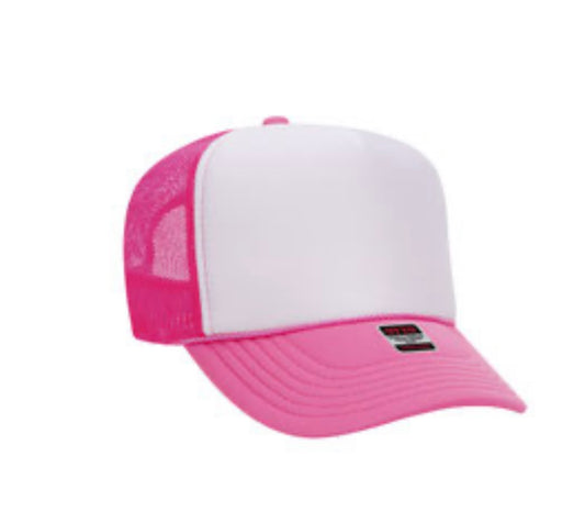 2 Tone Trucker - Neon Pink & White