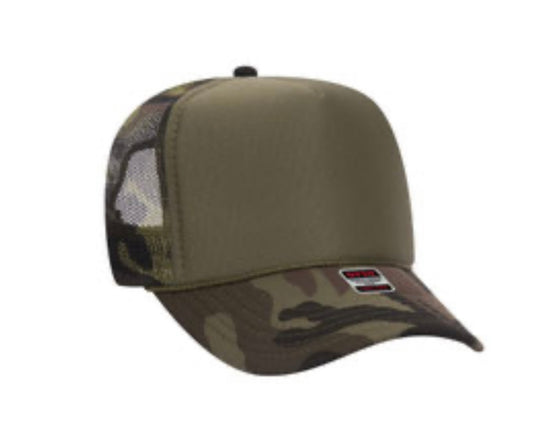 2 Tone Trucker Dark Camo with Army Green Front