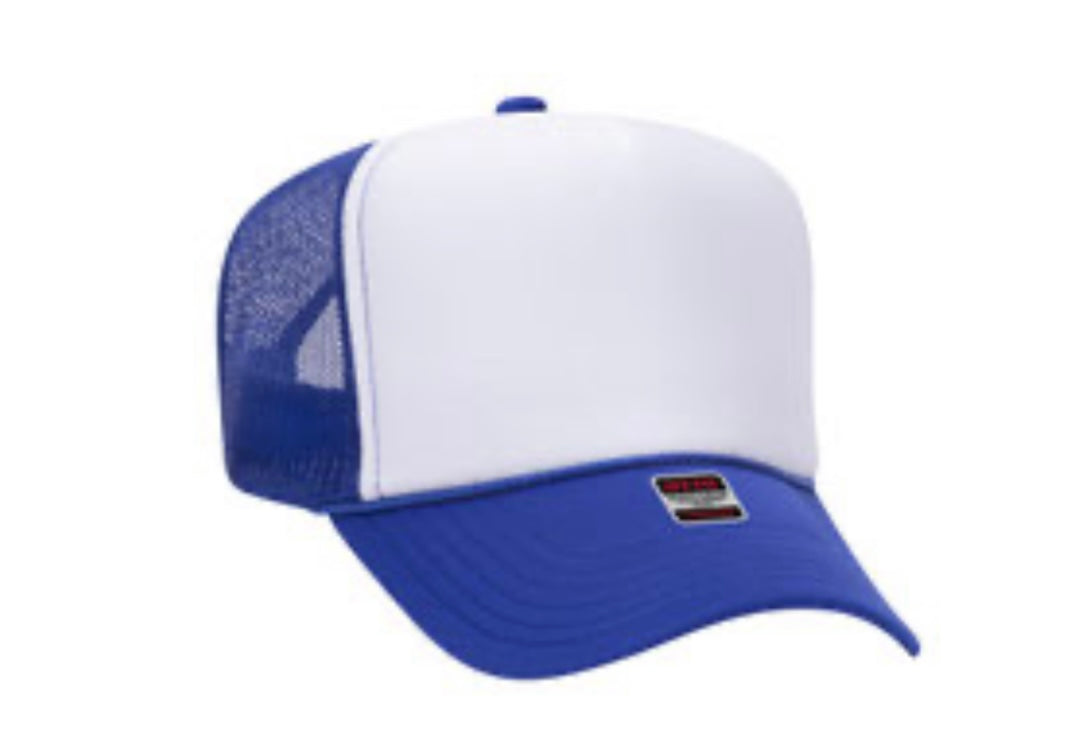 2 Tone Trucker - Royal Blue & White